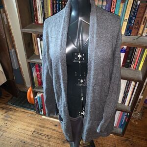 Wooden Ships S/M mohair wool blend open front cardigan